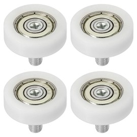 PATIKIL 26mm Drawer Rollers, 4 Pack Plastic Drawer Pulley Replacement Wheels Bearing Small Pulley