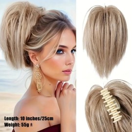 Easy Wear Messy Bun Hair Piece Natural Wavy Claw Clip in Hair Buns Women Chignon Synthetic Hair Bun Extensions Effortless Stylescolor: #M01