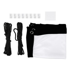 16:9 Projection Screen Thicken Portable Non Crease Foldable Soft White Polyester Projector Curtain Suitable for Home Theater,Conference,Outdoor Camping Movie (60inch)