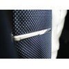 DAKS Onyx & White Butterfly Diamond Check Tie Bar Tie