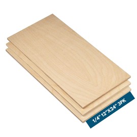 Anderson Plywood Baltic Birch 6MM 1/4" x 12" x 24" – B/BB Grade (3-Pack) for Arts & Crafts, DIY, School Projects, Drawing, Painting, Wood Burning, Engraving & Laser Cutting
