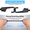 45cm Elastic Bungee Cords, 2Pcs Black Bungee Straps Heavy Duty