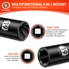BLACKROBOT 5-Piece 1/2" Drive Lug Nut Removal Tool, 6 Point