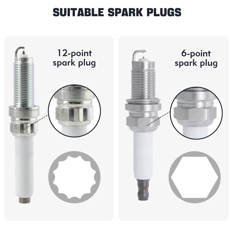 14mm&16mm Spark Plug Socket, 5/8 Spark Plug Socket Swivel for