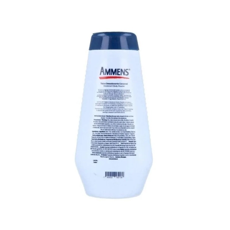 Talco Corporal Ammens Desodorante Original 250g