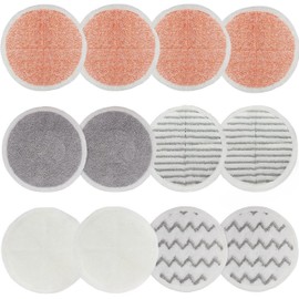 Spinwave Mop Replacement Pads for Bissell Spinwave 20399 23157 23159 2039A 2124A 20393 2039T 2039W 20391 20395 2307 2315A Hard Floor Mop Refill Heavy Scrub Pad- Part #1611297 & 1611298 (4+2+2+2+2)
