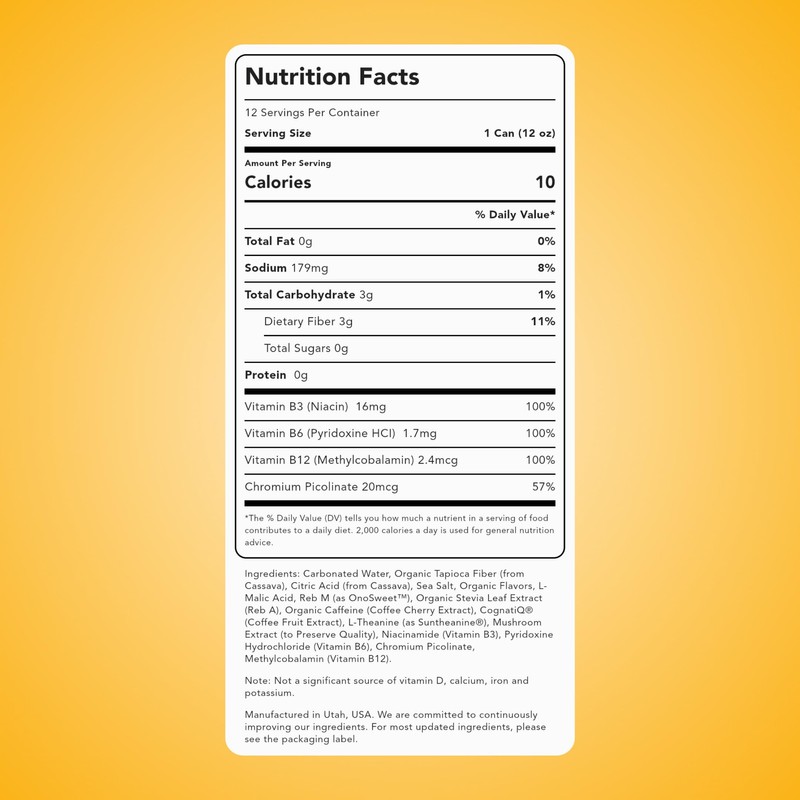 Energy + Focus Drink Island Sunrise 12 fl oz Can