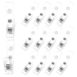M METERXITY 20-Pack Garden Flag Clips Anti-Wind, Yard Flag Clips, Small Garden Flagpoles Clips, Plastic Lawn Yard Flag Pole Clips for Small Flags/Outdoor Flag/Garden Flag Poles [Clear]