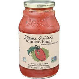 Cucina Antica - Tomato Basil Pasta Sauce - 25oz (Pack of 6) -Non GMO, Whole 30 Approved, Gluten Free