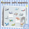 20 Pcs Cartoon Airplane Refrigerator Magnets, Thickened Cardstock Soft Magnet