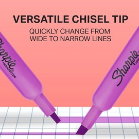 Sharpie Tank Highlighter Chisel Tip 12 Various Fashion Colors Value Pack 36 Count - Study Notes / 샤피 탱크 형광펜 끌 팁 12가지 다양한 패션 컬러 밸류 팩 36 카운트 - 공부 필기