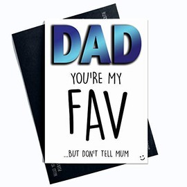 Funny Father's Day Card Funny Birthday Card for Dad Humour Joke Novelty Cards Christmas Cards Laughter Dad Greeting Cards for Him Fav PC343