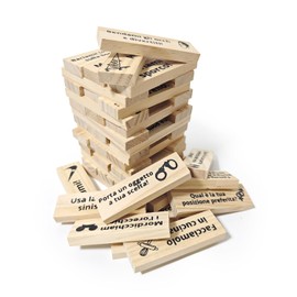 48 Stück Lust Tower Blocks, Couple's Tower Blocks Games, Heiße Spiele Erwachsene Paare, Stapelbare Spiele Erwachsene für Paare, Liebsten (Italienisch)