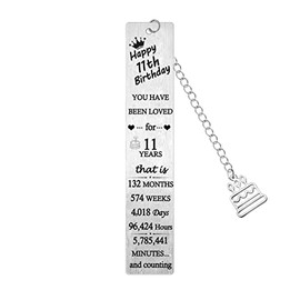11th Bookmarks Birthday Gifts 11th Birthday Gifts for Boys Girls 11th Gifts for 11th Birthday Bookmark Happy 11th Birthday Bookmark Gifts for Brother Sister Friends Gifts (11th Birthday)