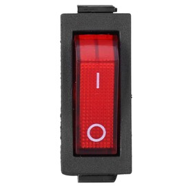 10pcs Red Light Illuminated Snap-in Boat Rocker Switch Toggle Power3 Pin AC 250V 15A Switch Rocker On/Off Position KCD3 Household Appliances Accessories