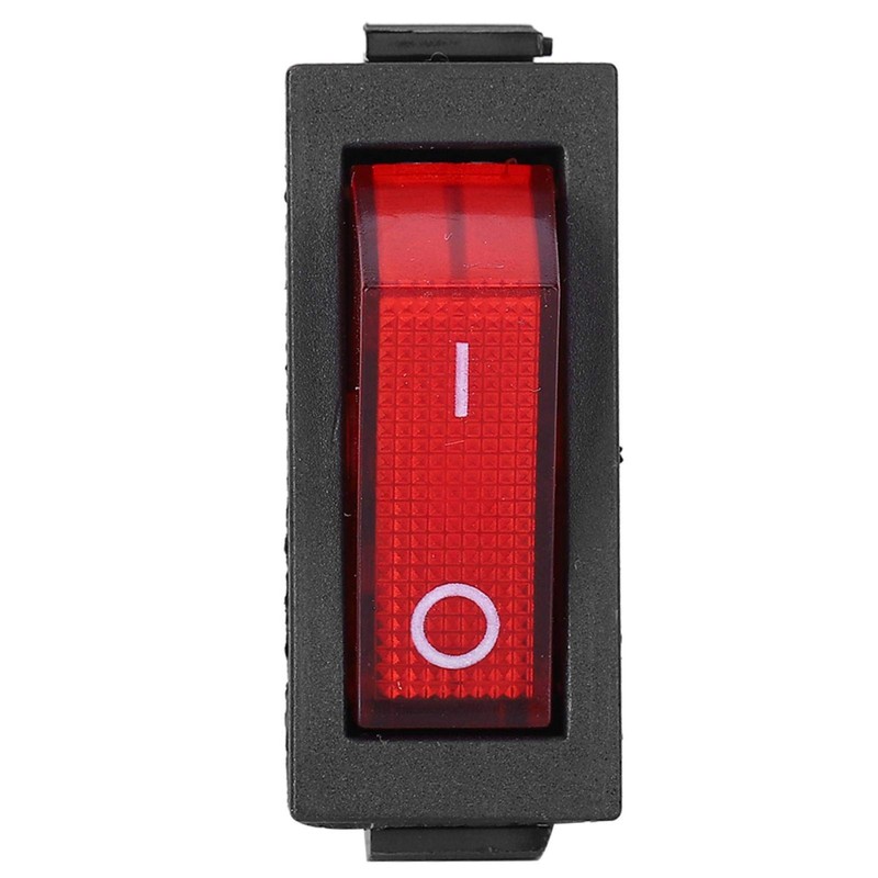 10pcs Red Light Illuminated Snap-in Boat Rocker Switch Toggle Power3