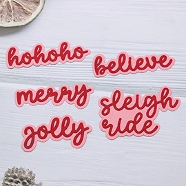 KSCRAFT New Christmas Shadow Words Metal Cutting Dies Stencils for DIY Scrapbooking Decorative Embossing DIY Paper Card