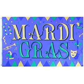3X5 Mardi Gras Festival 3'x5' Polyester Flag Banner 100D
