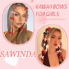 SAWINDA 30PCS Pink Hair Bows Gingham Craft Mini Bows for