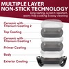 Elite Gourmet EG3033 12"x12"x2.35” Healthy Ceramic with Titanium Coated Scratch