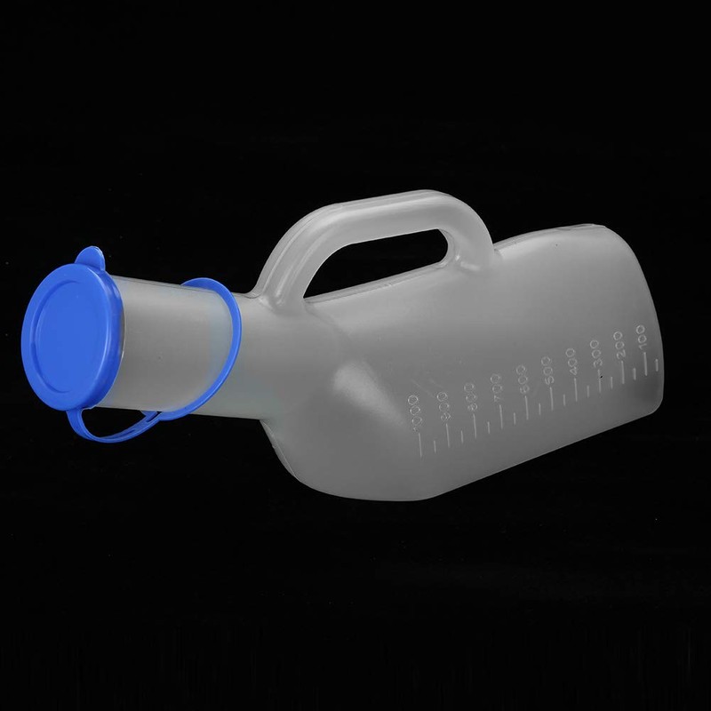 1 x PP Male Urinal Bottle (Milky) with Cap, Male