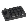 Mini Gaming Keypad 12 Keys 2 Knobs Blue Switch Black