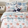 LEAONME Coastal Quilt Set Full/Queen Size - Lightweight Microfiber Reversible