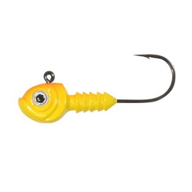Northland Fishing Tackle Smeltinator Jig Head, Premium Bass Fishing Lure for Swimbaits & Plastics, 3 Pack - 3/8 Oz, Yellow/Orange, 2/0 Hook