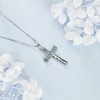 SHEAISRS Tree of Life Cross Necklace 925 Sterling Silver Abalone