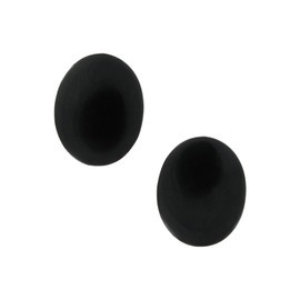 Jewelry Classic Black Oval Magnetic Clip Button Earrings 1/2" Vintage Fashion Earrings for Women Trendy Accessories for Women Stylish Additions