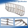 Silscvtt Front Upper Grille Chrome Straight Trim Style Replacement for