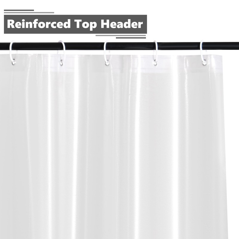 ABSENK 70x70 Frosted Shower Curtain Liner Heavy Duty - 8G