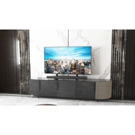 Rfiver Universal Table Top TV Stand Base Height Adjustable for Most 37 to 86 Inch LCD L