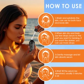 30 ml Self-Tanning Drops, Tanning Drops, Serum for a Naturally Tanned Complexion, Self Tanning Serum, Self-Tanning Drops for Body and Face, No Sun Damage