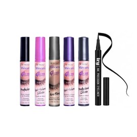 Kit Rimel Prosa Original 5 Mascaras para Pestañas Negro + Delineador IVY INK Precision Negro | Profesional, Maxi Volumen, Maxi Volumen Silicon, Microf