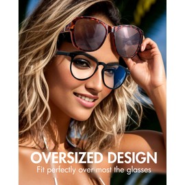 IGnaef Polarized Fit Over Sunglasses to Wear Over Glasses for Women, Wrap Around Sun Glasses with UV Protection IF8511