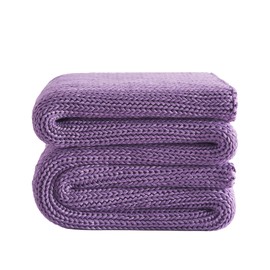 L'AGRATY Knitted Weighted Blanket - 60"x80" 20lbs Cooling Chunky Knit Heavy Blanket for Adults Braided Crochet Throw Thick Cable Yarn Knit Decorative Blanket No Beads Evenly Weighted Machine Washable