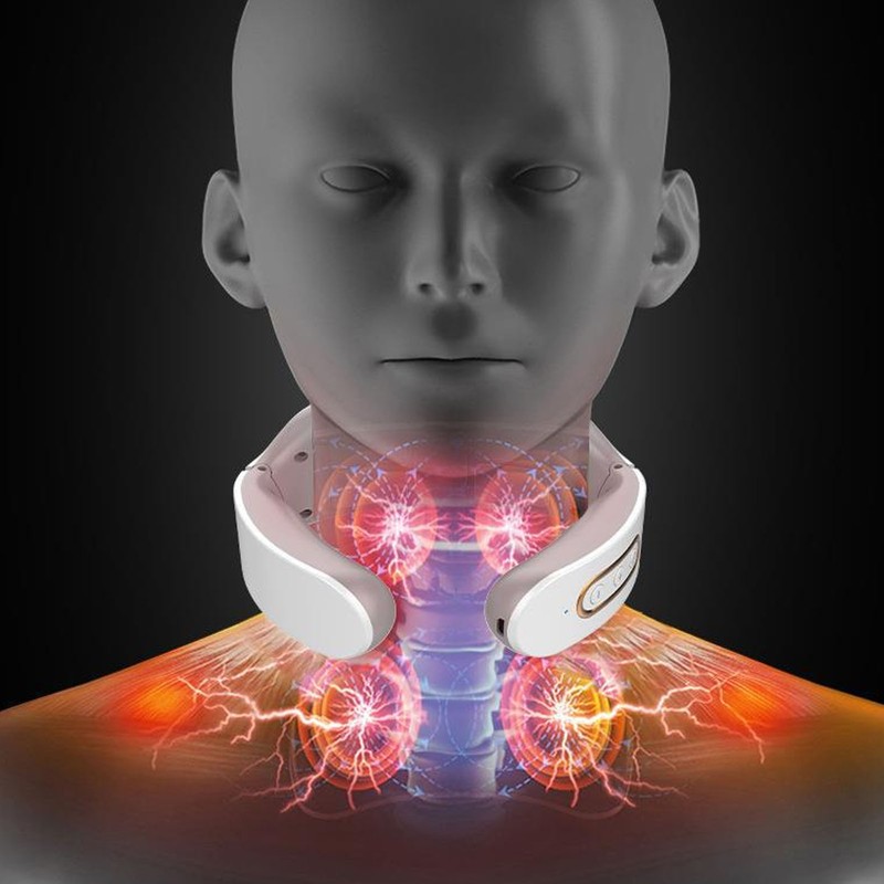 Electric Pulse Neck Massager Smart Pulse Vibration 6 Modes 9