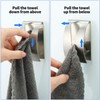 Boao 4 Pcs Self Adhesive Towel Hook Holder Grabber Stainless