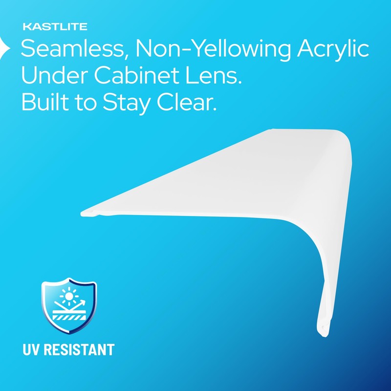 KastLite Curved Under Cabinet Light Cover Replacement | Smooth White