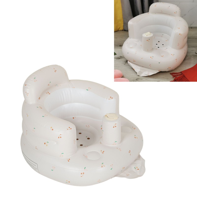 Baby Inflatable Seat with Air Pump Back Portable Safe Soft