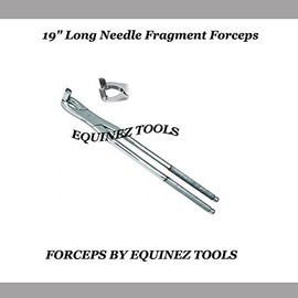 19" Equine Long Needle Fragment Forceps with Pouch, Stainles Steel,Equine dental