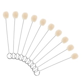 DOITOOL 10pcs Wool Daubers for Leather Dye Durable Dye Applicator with Metal Handle for DIY Crafts Shoe Shine and Staining and Edge Fixing