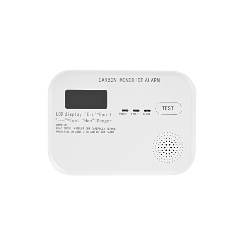 ChiliTec Carbon Monoxide CO Detector with Display Test Button EN