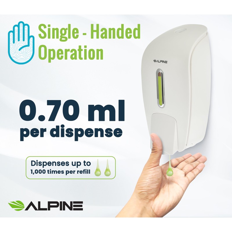 Alpine Manual Soap Dispenser Wall Mount - Commercial Soap Dispenser