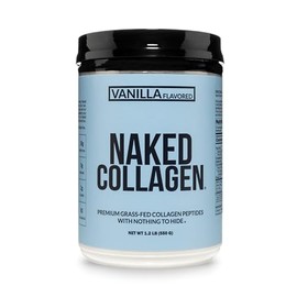 NAKED Vanilla Collagen Peptides Protein Powder, 25 Servings, Pasture-Raised, Grass-Fed Hydrolyzed Collagen Supplement, Paleo Friendly, Non-GMO, Keto, 