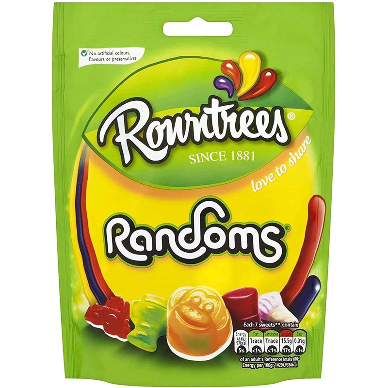 Rowntrees Fruit Gums, Jelly Tots & Randoms for Sharing -