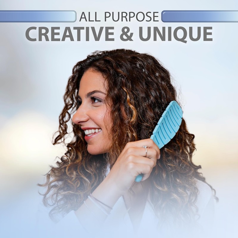 Flex Brush Vented Hair Brush for Blow Drying, Flexible Bristle