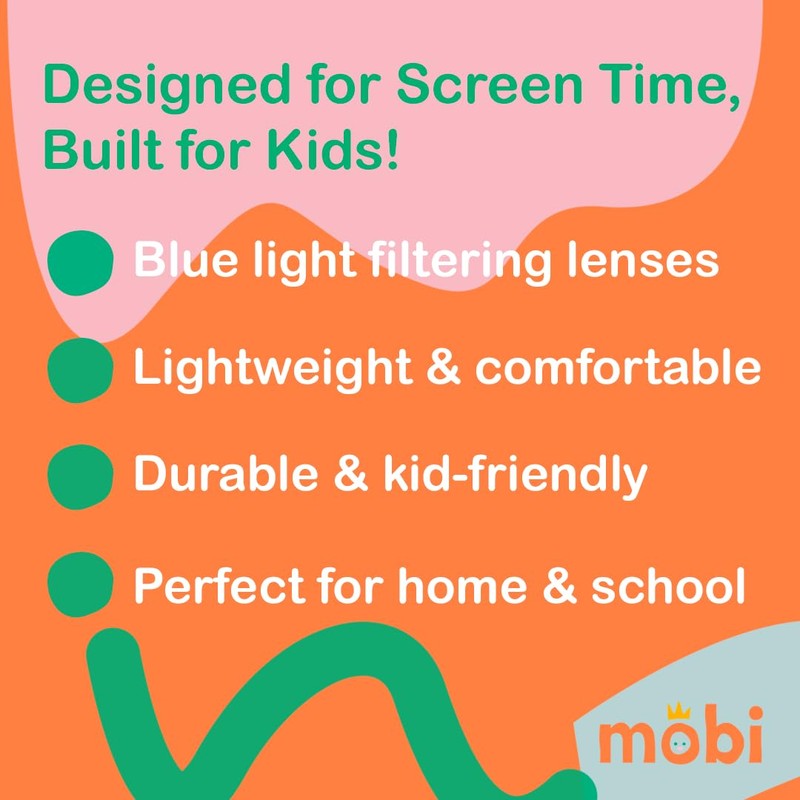 Mobi Eyecare Kids Blue Light Blocking Glasses (Cotton Candy)