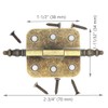 8 PCs Vintage Antique Brass Flap Hinges with Lengthened Axis
